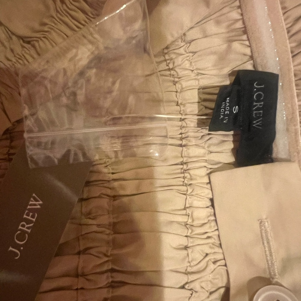 J. Crew Beige Smocked Top - Picture 4 of 4